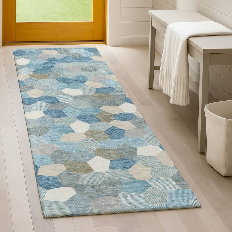 Machine Washable Indoor/ Outdoor Modern Loyd Chantille Rug