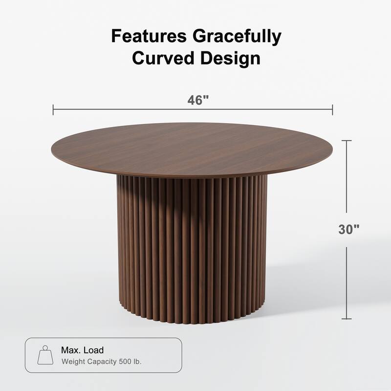 Solid Wood 46'' Round Dining Table for 4 People Nordic style - 46*30