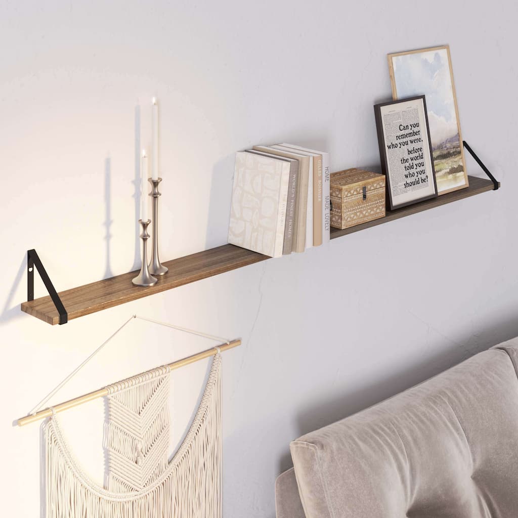 60 inch Large, Book Shelves for Living Room, Wooden Book Shelves, Shelf for Wall Decor, Burnt