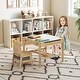 preview thumbnail 6 of 4, Kids Table and Chairs Children Wooden Activity Set with Double-Sided