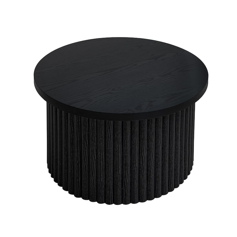 GDF Studio - Modern Metal Base Round Coffee Table Set of 2