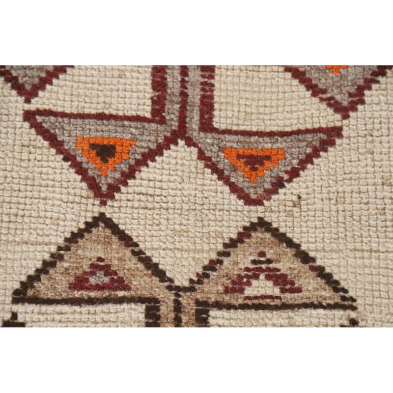 Natural Dye Anatolian Runner Rug Handmade Turkish Wool Carpet - 3'2"x 12'3"