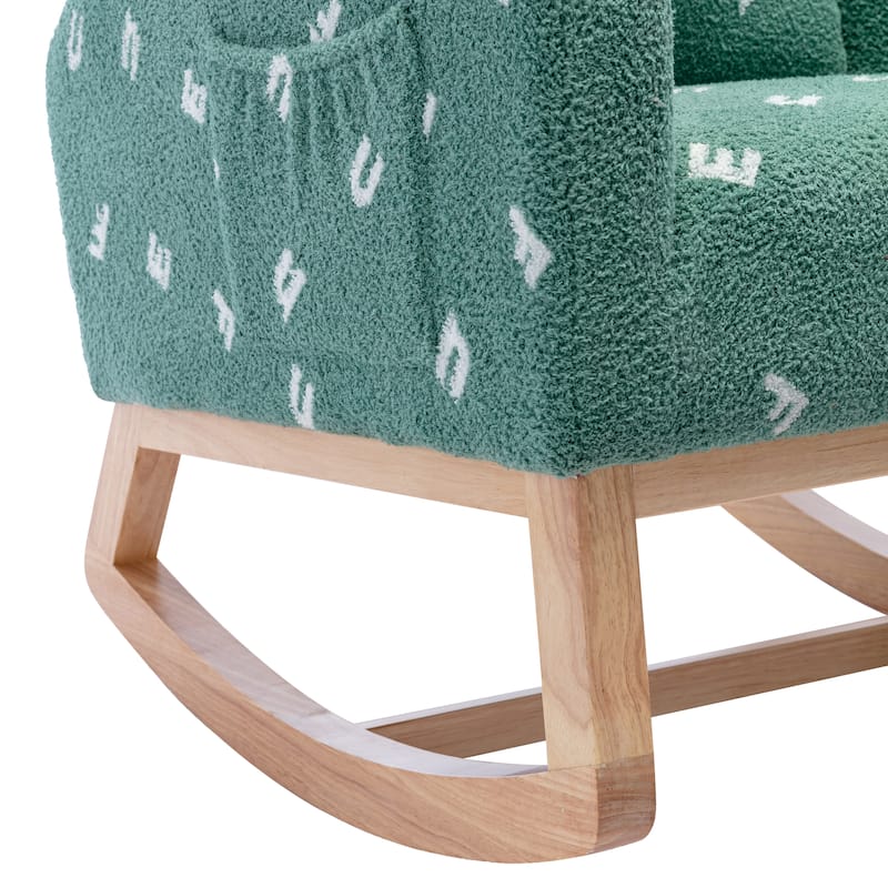 Nursery Rocking Chair High Back Accent Rocker for Living Room