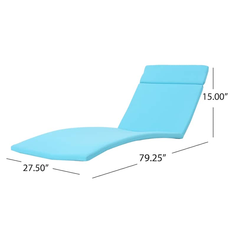 Salem Outdoor Chaise Lounge Cushion by Christopher Knight Home