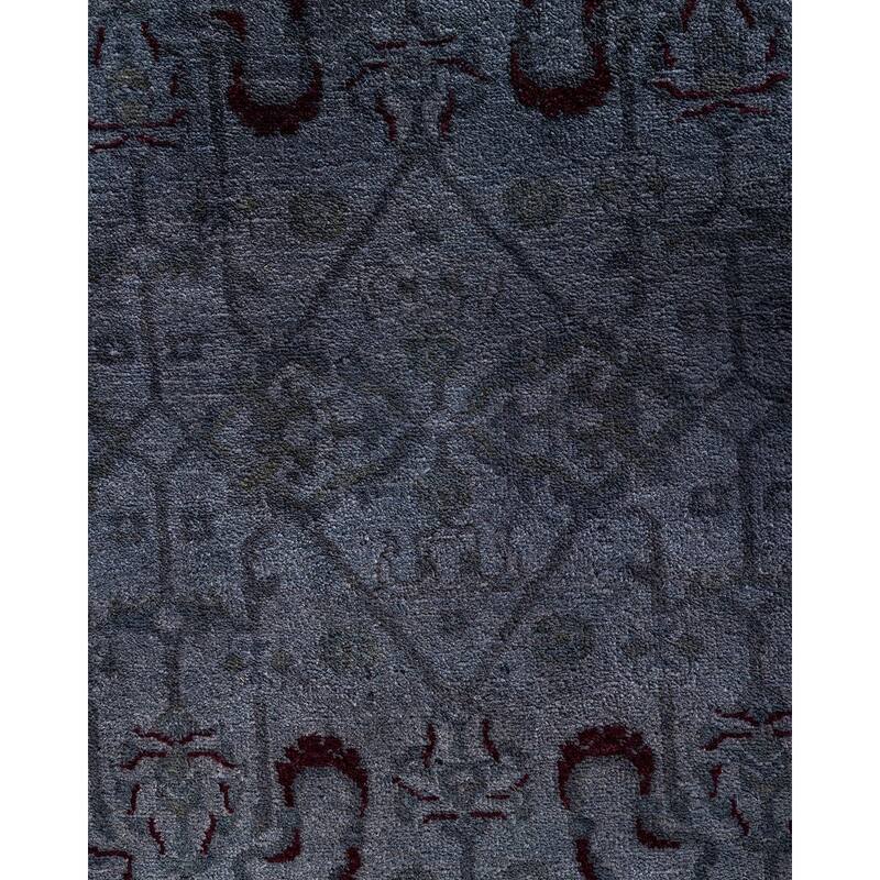 Fine Vibrance One-of-a-Kind Hand-Knotted Area Rug - Gray, 6' 2" x 9' 1" - 6' 2" x 9' 1"