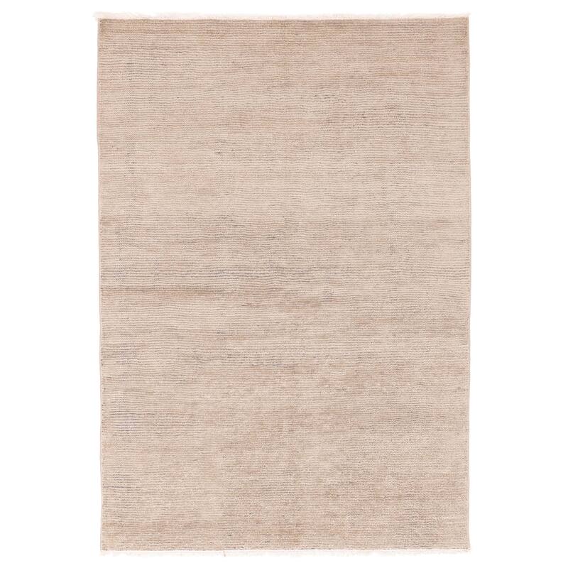 ECARPETGALLERY Hand-knotted Mystique Light Khaki Wool Rug - 5'4 x 7'10