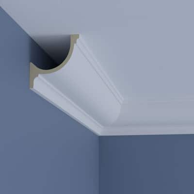 4 1/8"H x 4"P x 5 5/8"F x 96"L Enoch Crown Moulding - 1-Pack