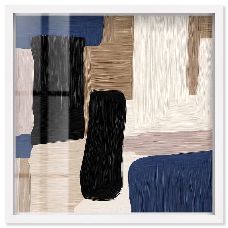 Blue Quietude I Shadowbox by Art Remedy - White - 40" x 40"