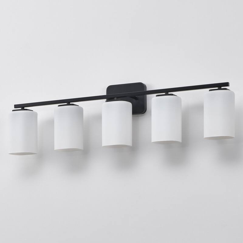 KAWOTI Modern & Contemporary Vanity Light with Frosted Glass Shade