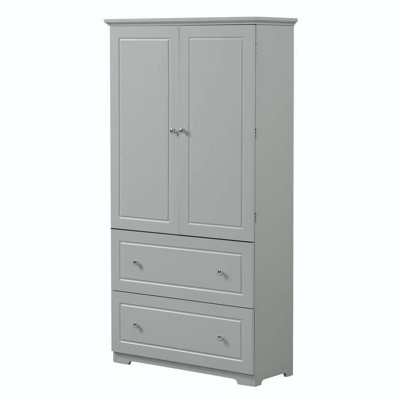 Freestanding Storage Cabinet with Two Drawers