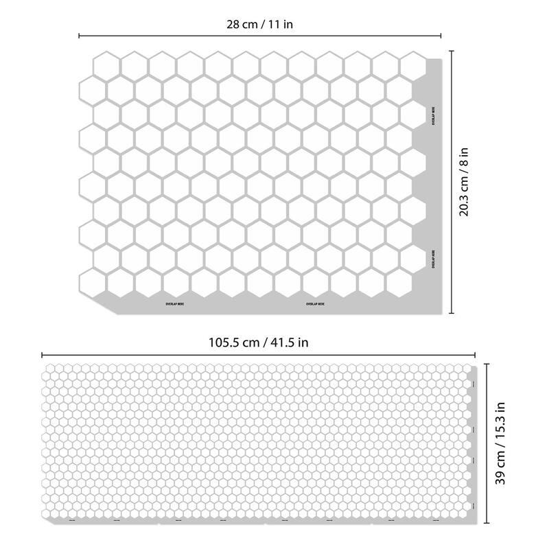 Walplus Classic White Glossy 3D Tile Sticker Peel and Stick Kitchen Backsplash