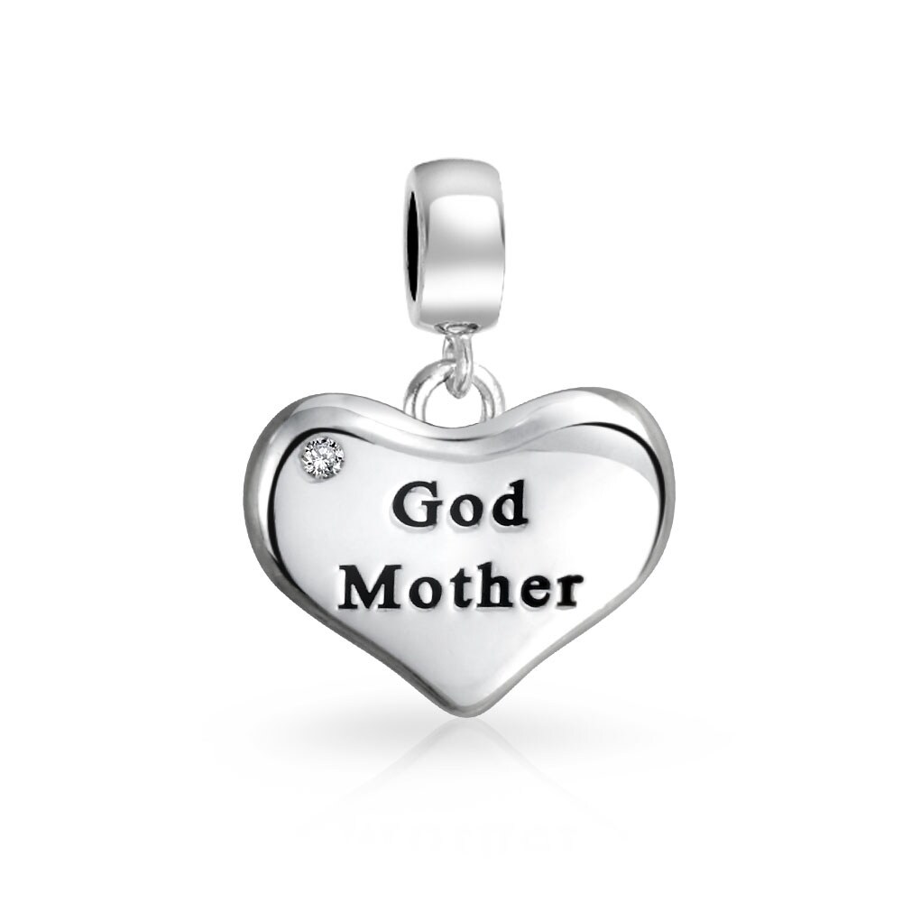 Medium Open Filigree Heart Godmother Charm Bead with You Are More Loved Bead Set of 2
