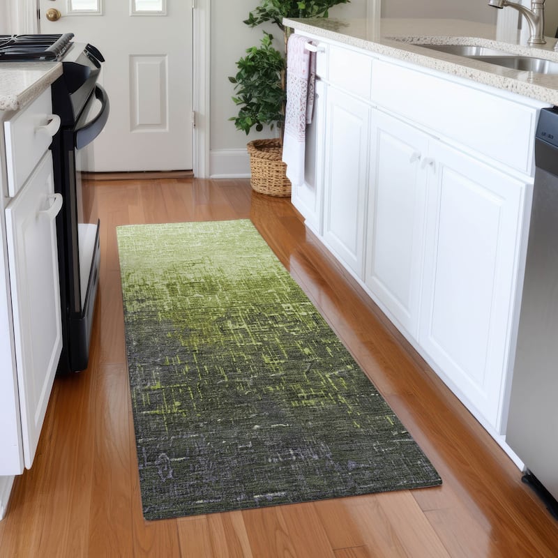 Premium Washable Super Soft Casual Ombre Mayfield Rug - Lime - 2'3" x 7'6"