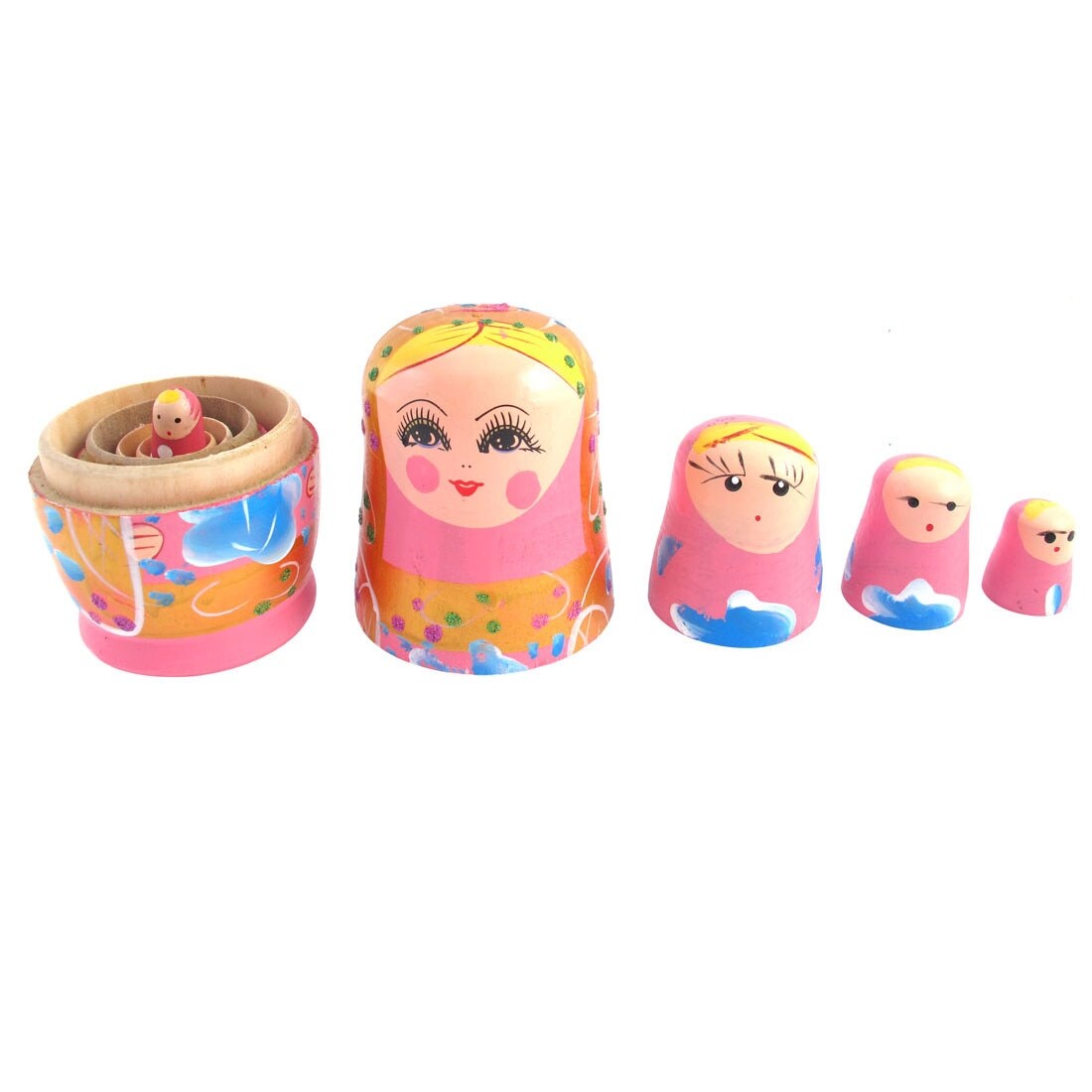 Shop Unique Bargains Russian Babushka Petal Painted 5 Layers