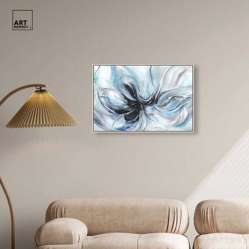 Soft Blues Canvas by Art Remedy