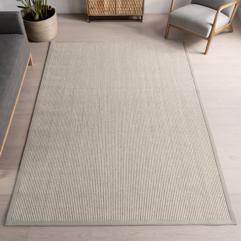 Nuloom Monica Geometric Wool Area Rug - 6' x 9' - Grey