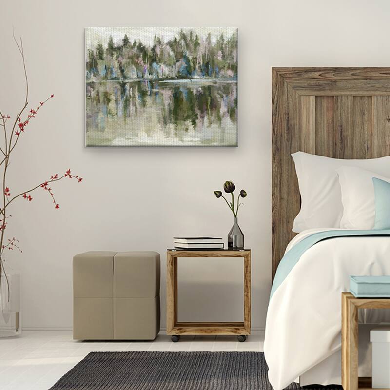 Lakehouse View Pastels by Studio Arts Canvas Art Print