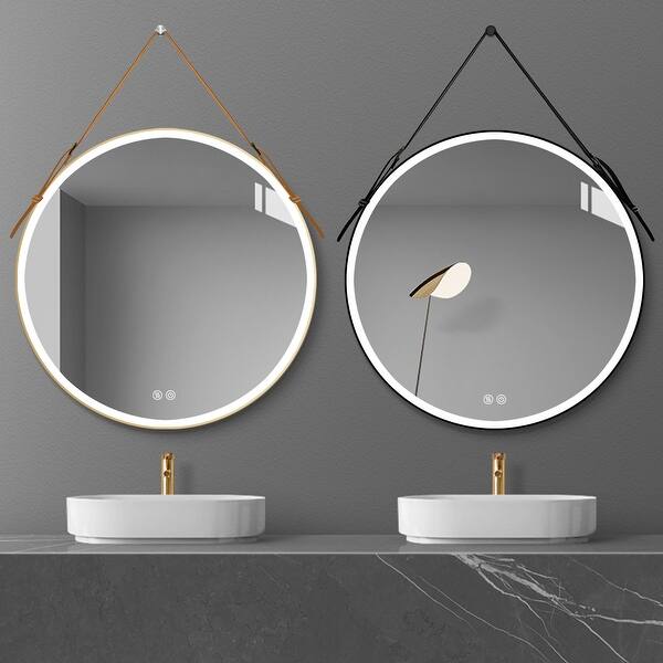 Bathroom LED Mirror 24 Inch Round Bathroom Mirror with Lights 24