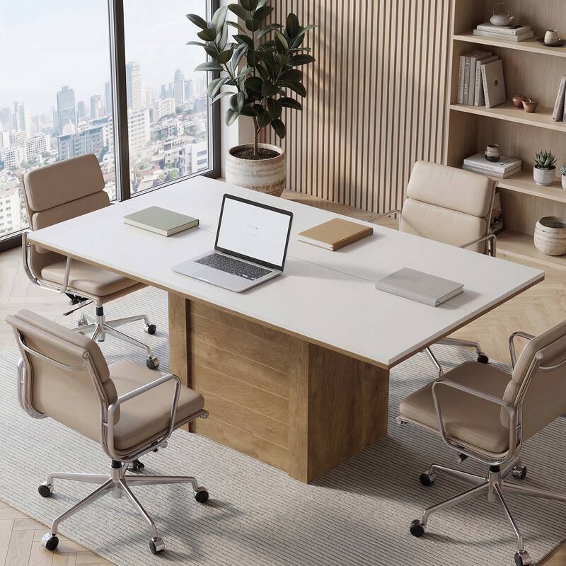 Conference Table for 6-8 People, 4.59 ft Meeting Table, Seminar Table for Office Conference Room, Training, Seminar