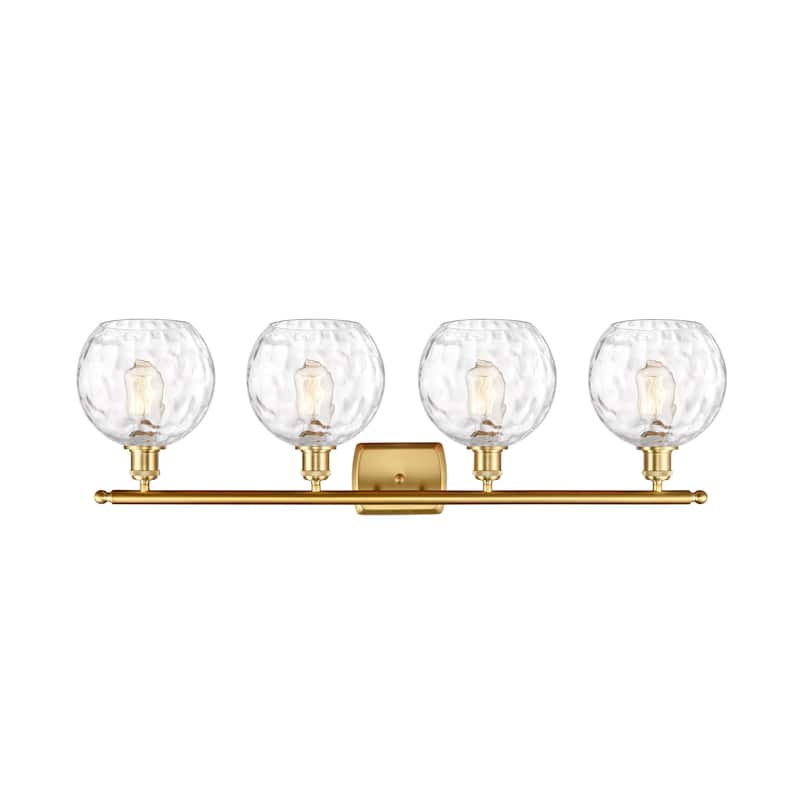 Innovations Lighting Athens Water Glass - 4 Light 36" Bath Vanity Light - 8"Shade