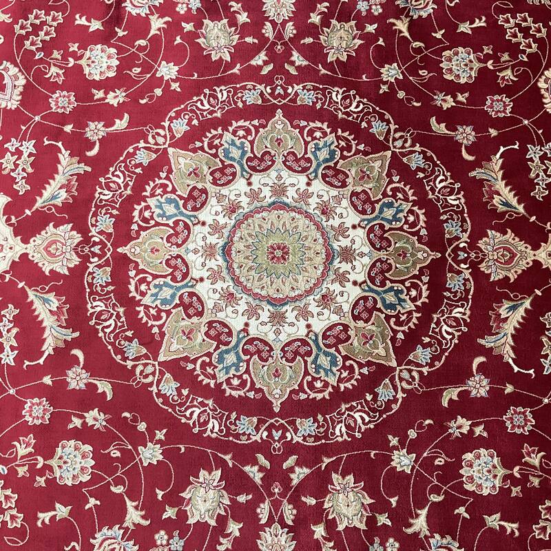 HERAT ORIENTAL Handmade 6'5" x 9'10" Kashmiri Silk Rug - 6'5" x 9'10"