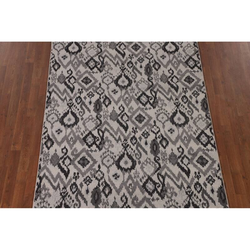 Beige Art & Craft Turkish Area Rug Machine Made Geometric Carpet - 5'0" x 8'0"