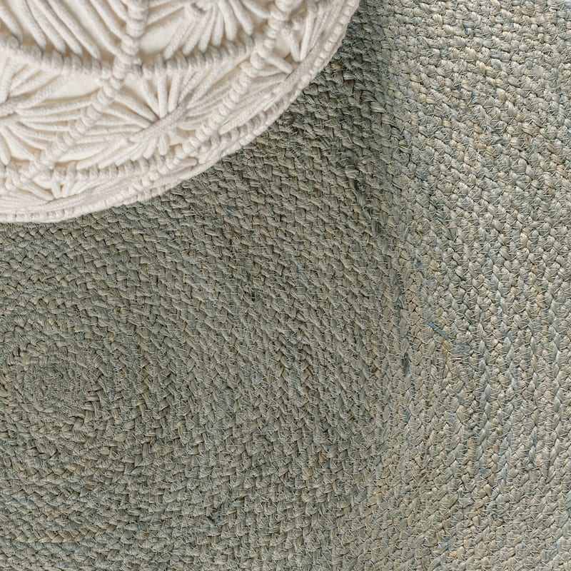 JONATHAN Y Abyss Braided Coastal Cottage Round Jute Area Rug