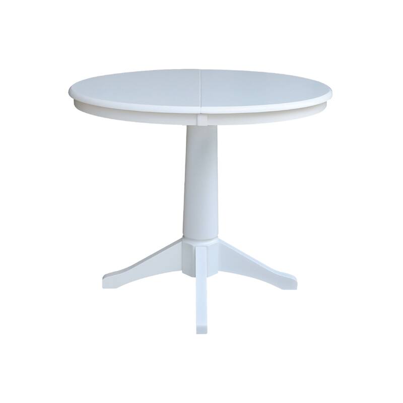 36" Round Top Pedestal Table w/12" Leaf
