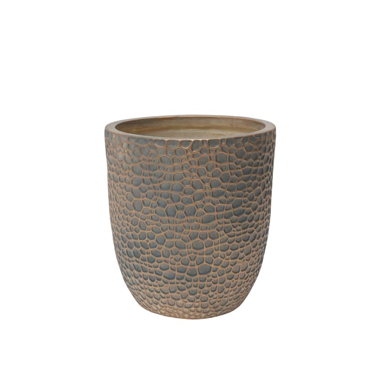 Large Outdoor Indoor Planter, 15.75"+11.4"+7.87" Dia Round Magnesium Oxide Planter Set of 3, Flower Pots with Drainage Holes