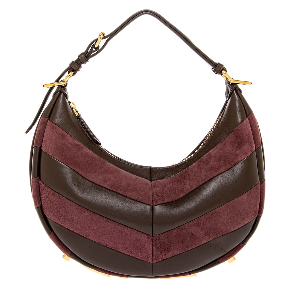 Fendigraphy Small Bag in Leather and Suede