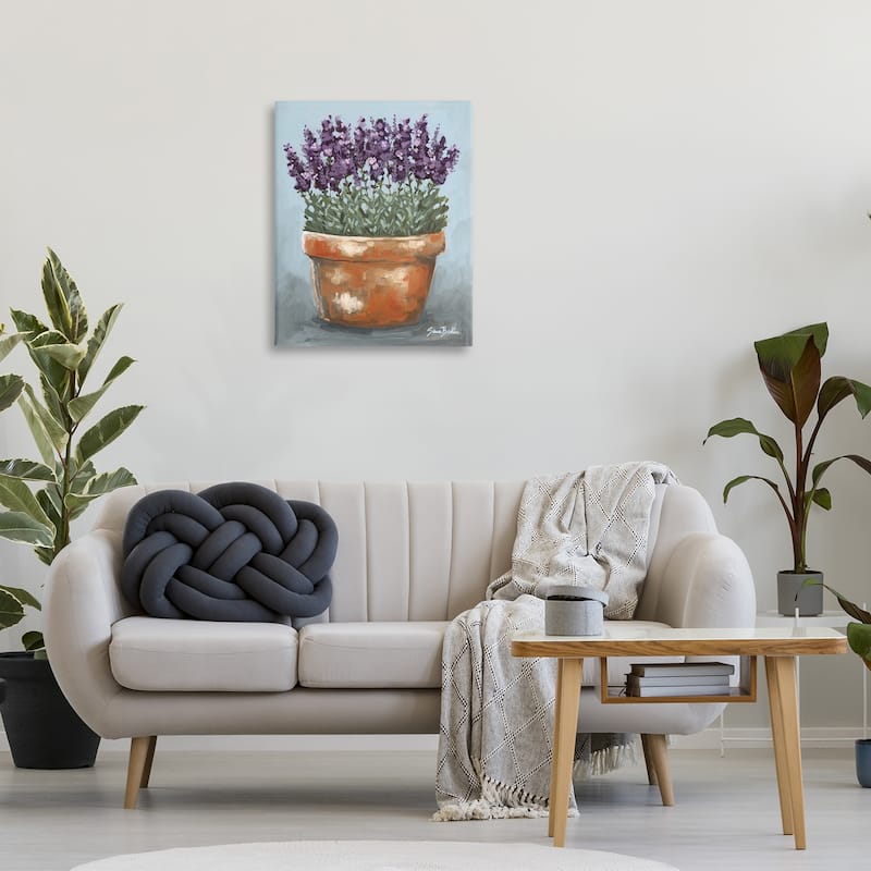 Stupell Potted Lavender Herbs Canvas Wall Art Design By Sara Baker