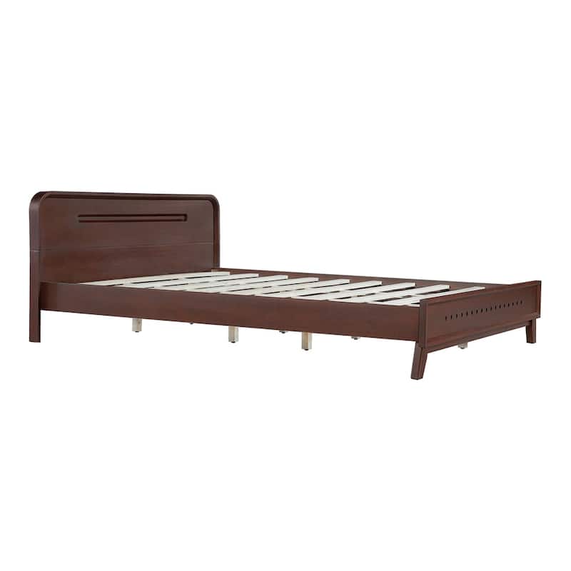 Modern Wooden Platform Bed for Bedroom