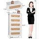 preview thumbnail 25 of 32, 5-Drawer Chest Dresser Closet PE Wicker Rattan Storage Tower Organizer