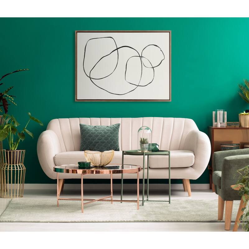 Kate and Laurel Sylvie 869 Going in Circles Frame Canvas by Teju Reval