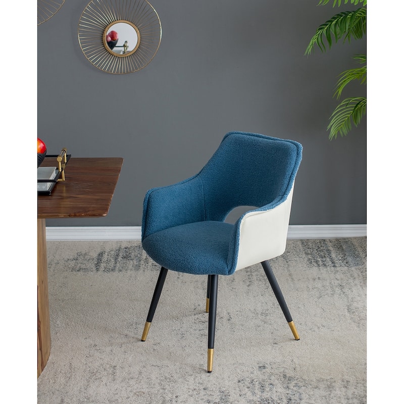 Modern 23.2" Upholstered Accent Chair with Iron Legs for Living Room (Set of 2)