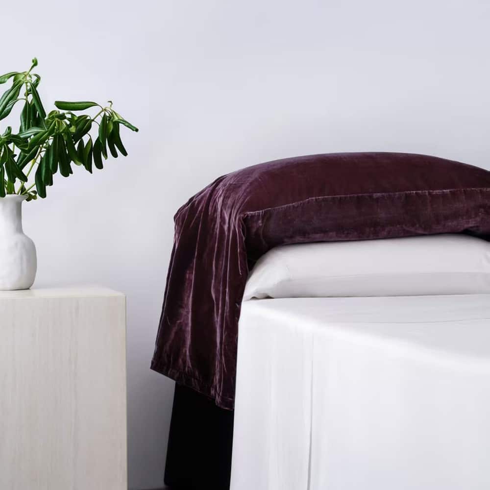 HiEnd Accents Stella Faux Silk Velvet Romantic Western Waterfall 2 Piece Pillowcase Set