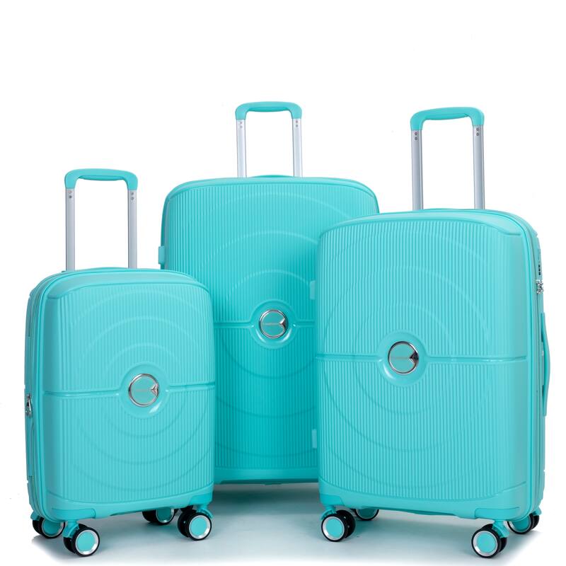 Expandable Hardshell Suitcase Double Spinner Wheels PP Luggage Sets 3-Piece Set (20/24/28)