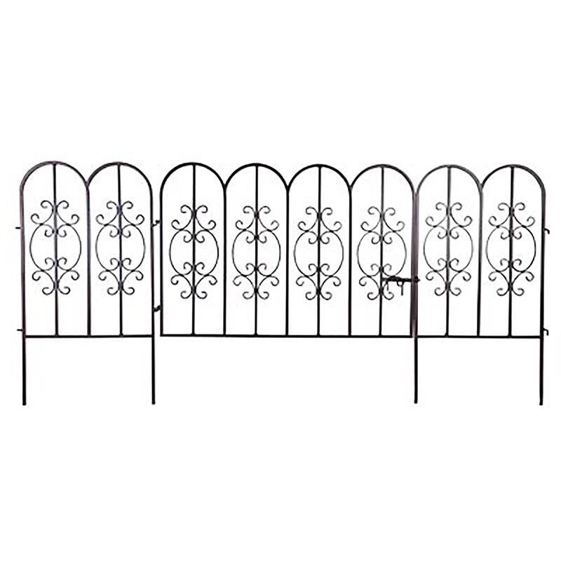 Montebello Iron Garden Fencing with Gate