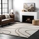 preview thumbnail 1 of 41, Brooklyn Rug Co Krista Contemporary Swirls Shag Area Rug 10' x 13' - Beige/Brown