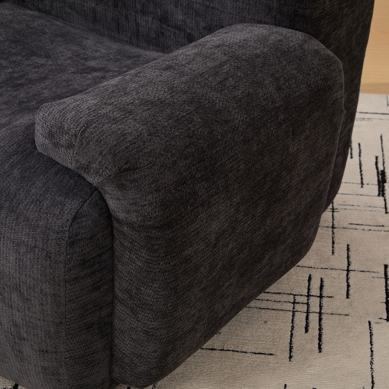 Boneless Single Sofa Chair, 42" Wide Oversized Accent Chair, Chenille Armchair Reading Lounge Chair for Living Room Bedroom