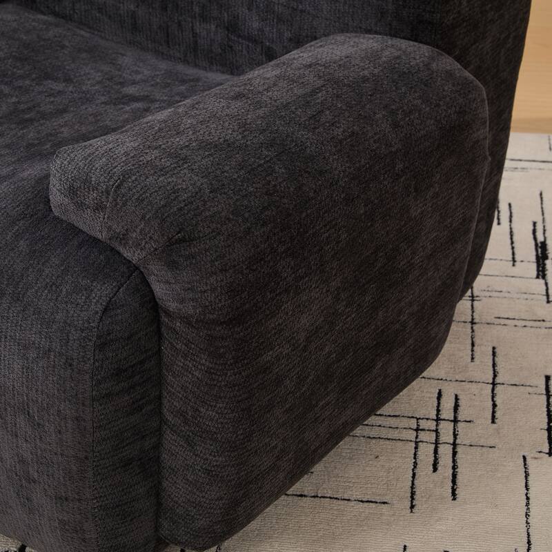 Roomfitters Oversized Chenille Accent Chair, Deep Seat Lounge Armchair Single Sofa for Living Room Bedroom Apartment Dorm