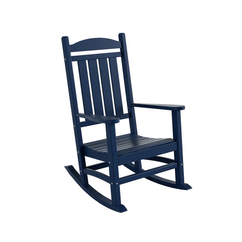 Laguna Hdpe All Weather Outdoor Patio Rocking Chairs With Side Table (3-Piece Set)