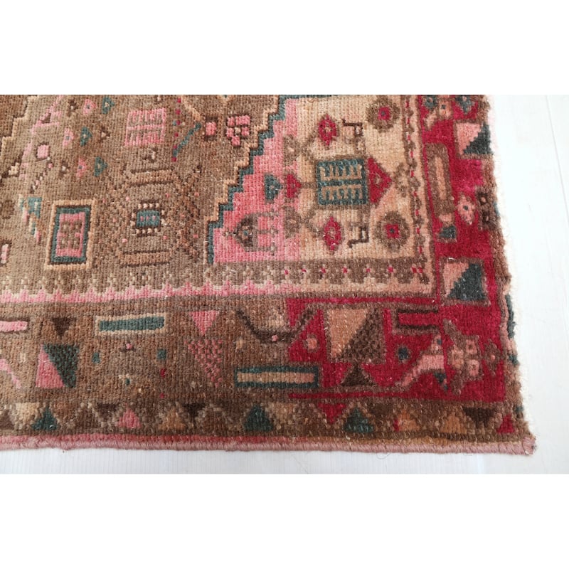 ECARPETGALLERY Hand-knotted Antalya Vintage Brown Wool Rug - 3'7 x 6'11