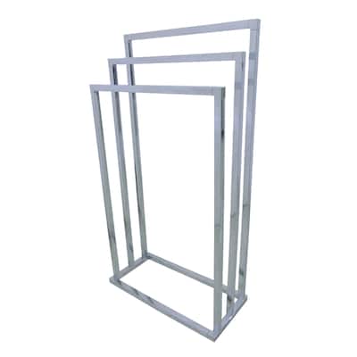 Edenscape Freestanding 3-Tier Towel Rack in Brushed Brass