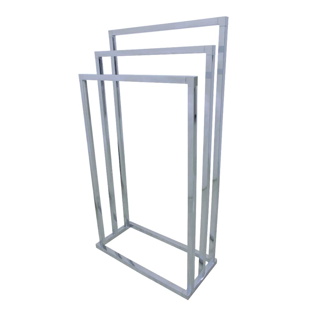 Edenscape Freestanding 3-Tier Towel Rack in Brushed Brass
