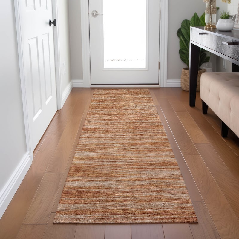 Machine Washable Indoor/ Outdoor Casual Ombre Chantille Rug