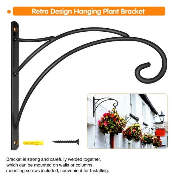 Durable Outdoor Plant Hooks for Hanging Plant Lantern Windchime  Birdhouse(Set of 2) - Bed Bath & Beyond - 38235866
