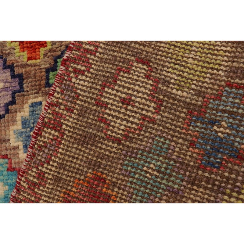 Modern Balochi Horne Brown/Beige Hand Knotted Wool Rug - 3'3'' x 5'1''