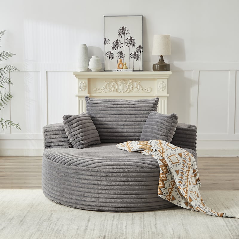 GDFStudio - Emberwood Corduroy Single Sofa Cloud Recliner