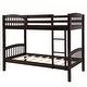 preview thumbnail 7 of 23, Twin over Twin Solid Wood Bunk Bed with Ladder & Fence